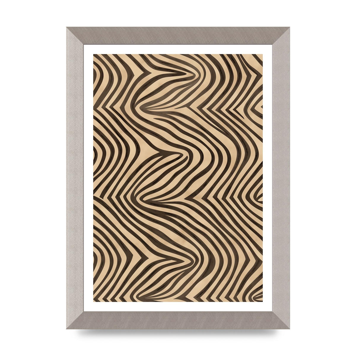 Tranquil Steps Boho Light Brown and Black Lines
