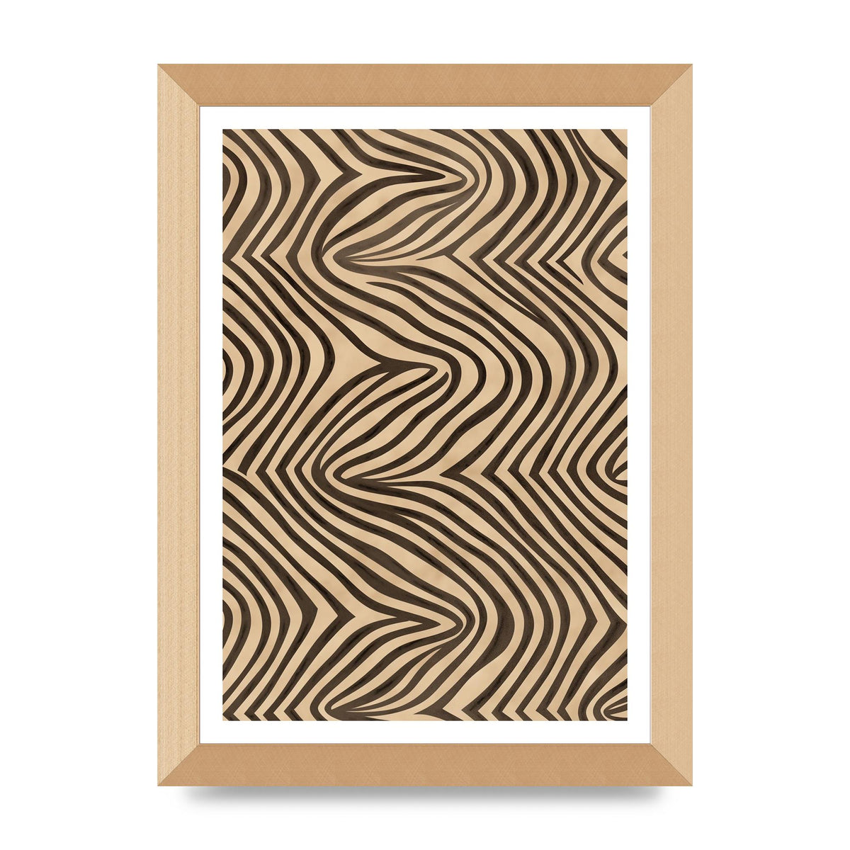 Tranquil Steps Boho Light Brown and Black Lines