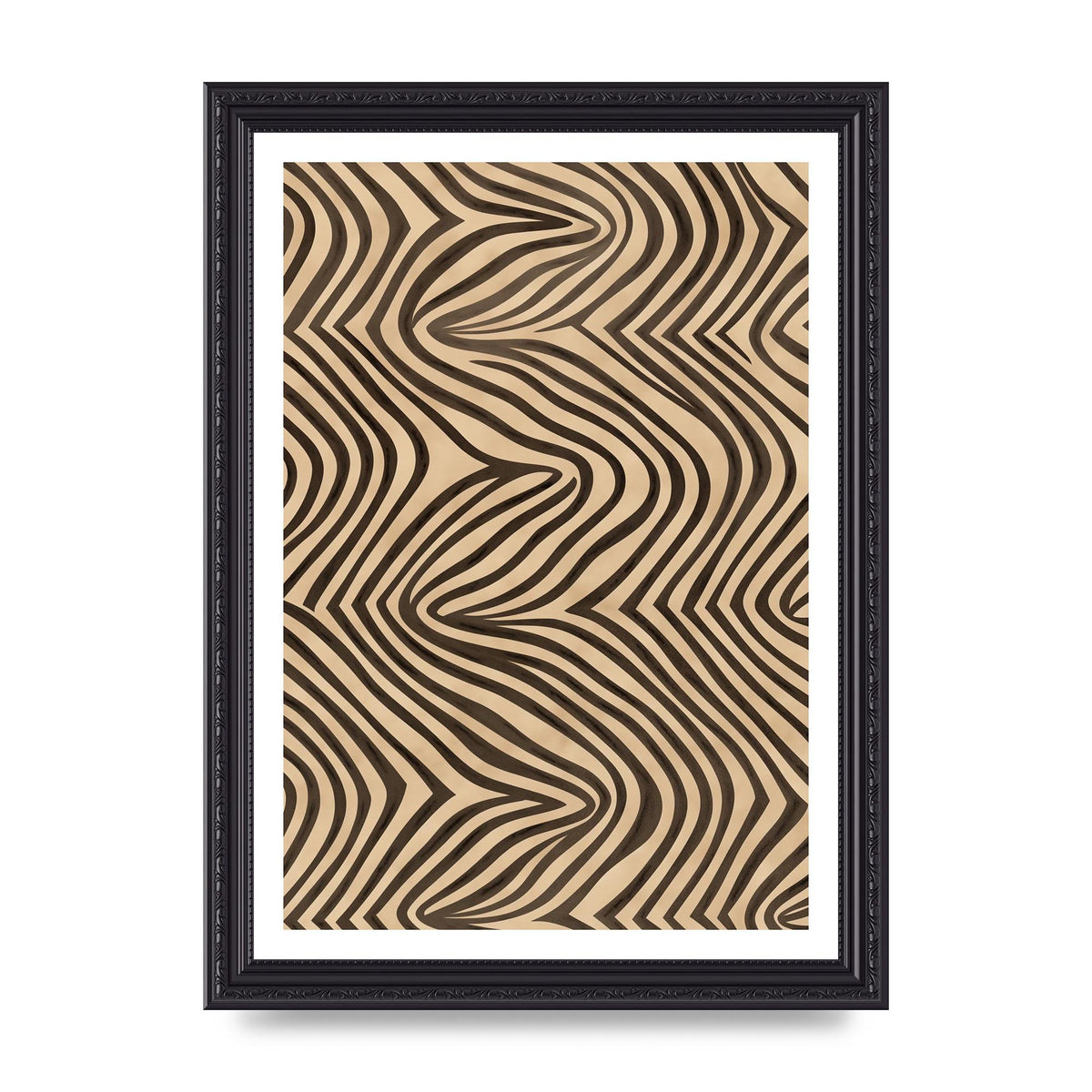 Tranquil Steps Boho Light Brown and Black Lines
