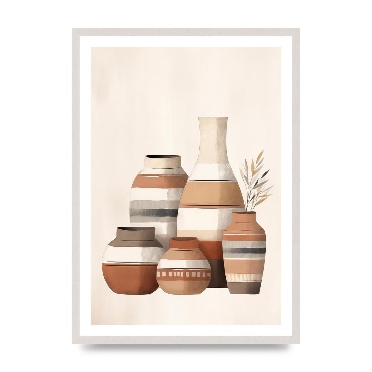 Rustic Pottery Serene Earth Tones