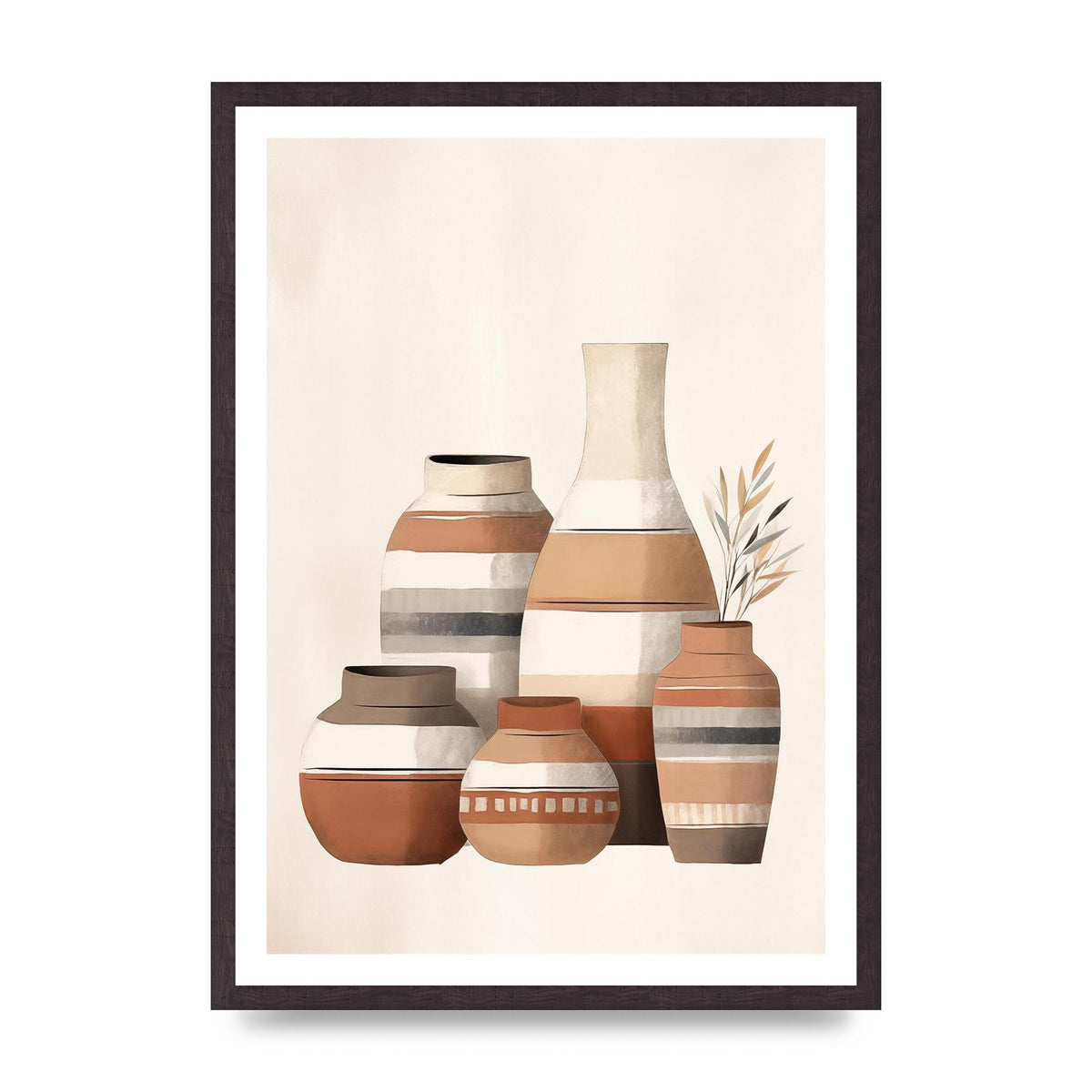 Rustic Pottery Serene Earth Tones