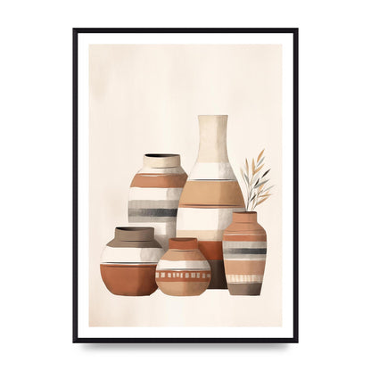 Rustic Pottery Serene Earth Tones