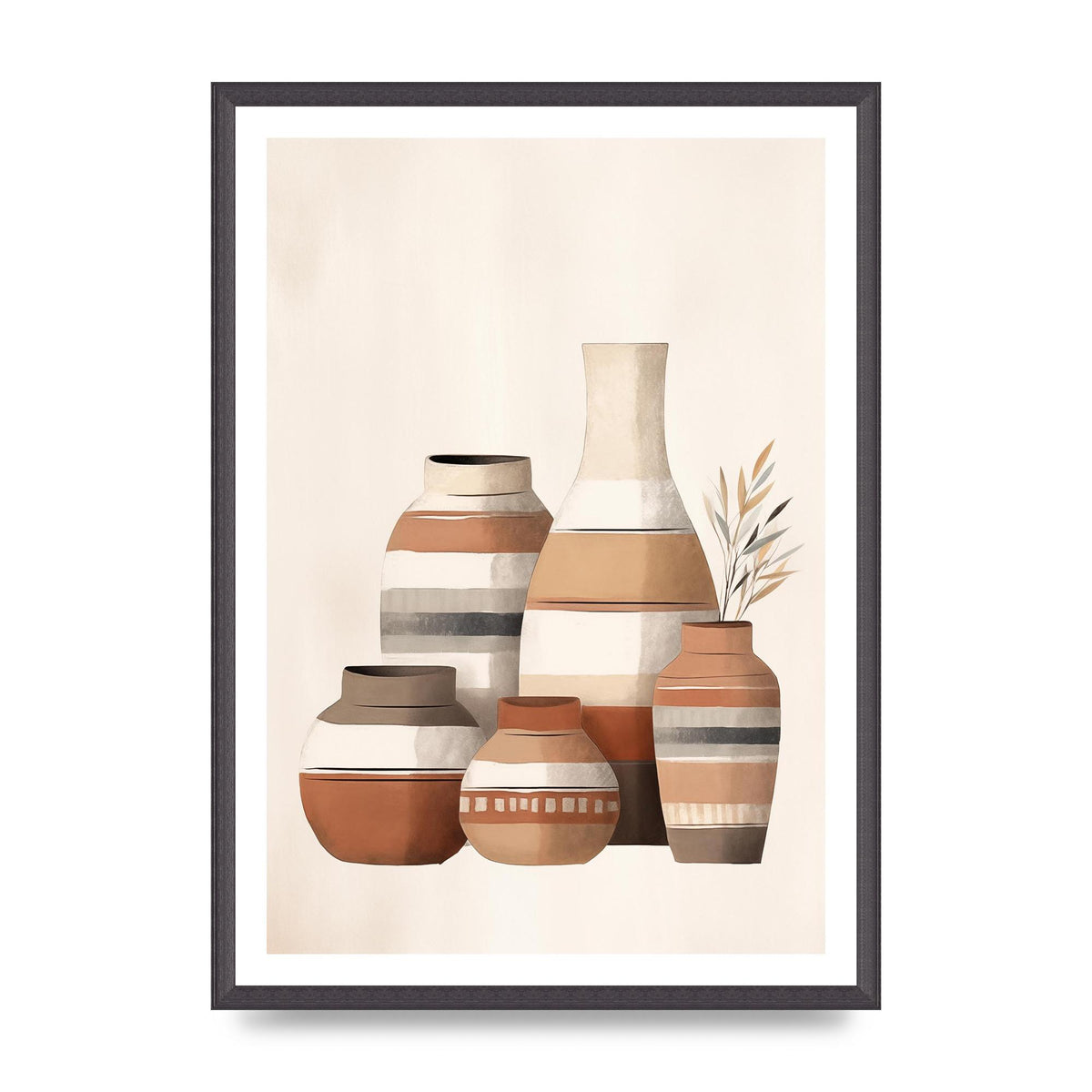 Rustic Pottery Serene Earth Tones