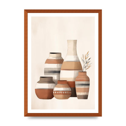 Rustic Pottery Serene Earth Tones