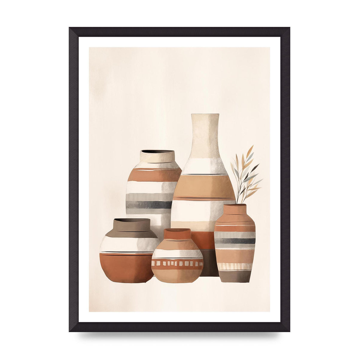 Rustic Pottery Serene Earth Tones