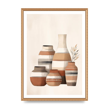 Rustic Pottery Serene Earth Tones