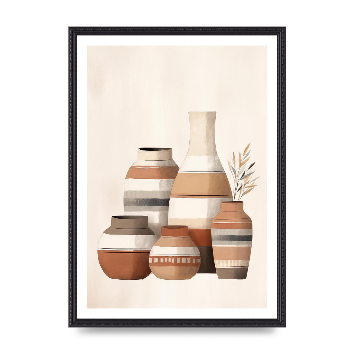 Rustic Pottery Serene Earth Tones