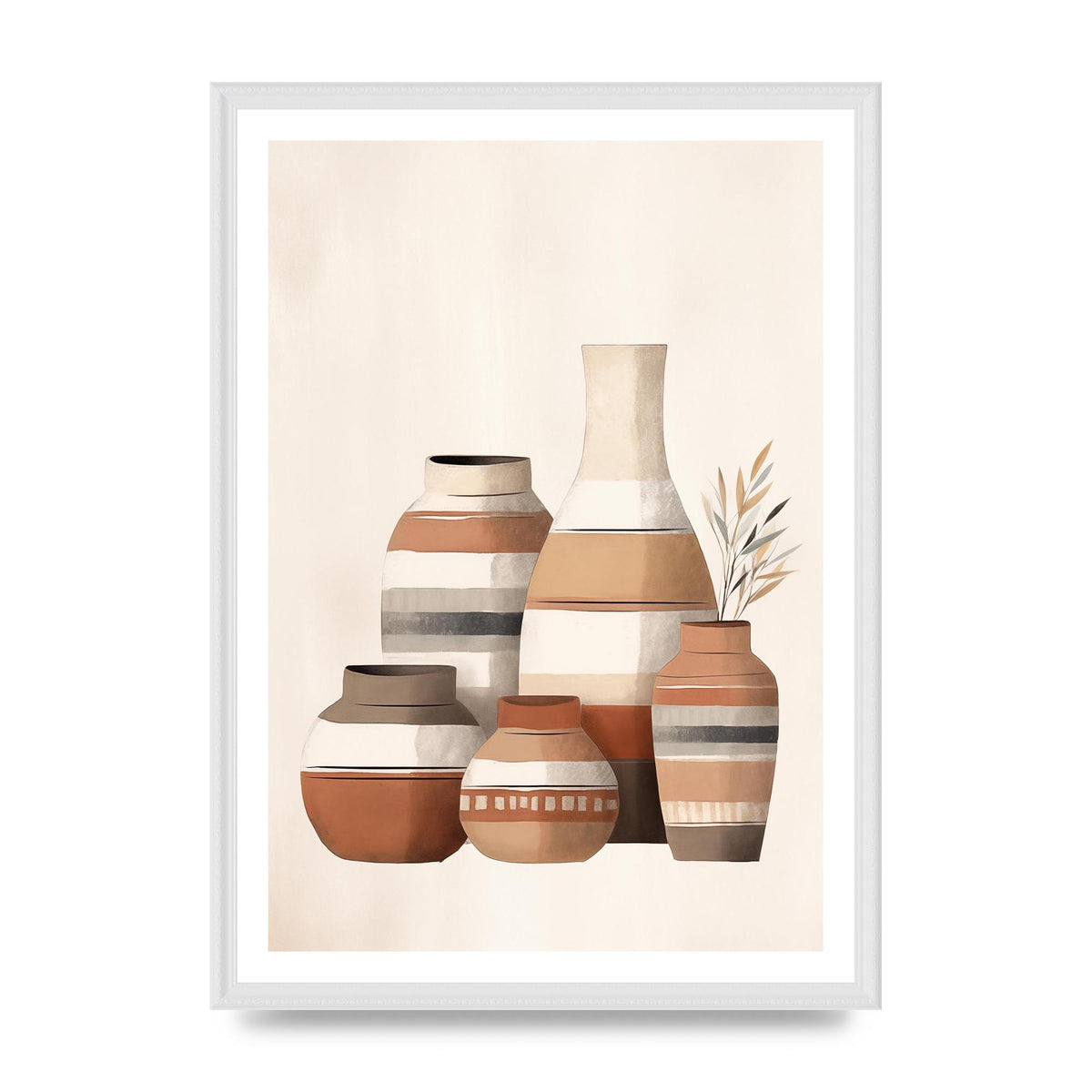 Rustic Pottery Serene Earth Tones