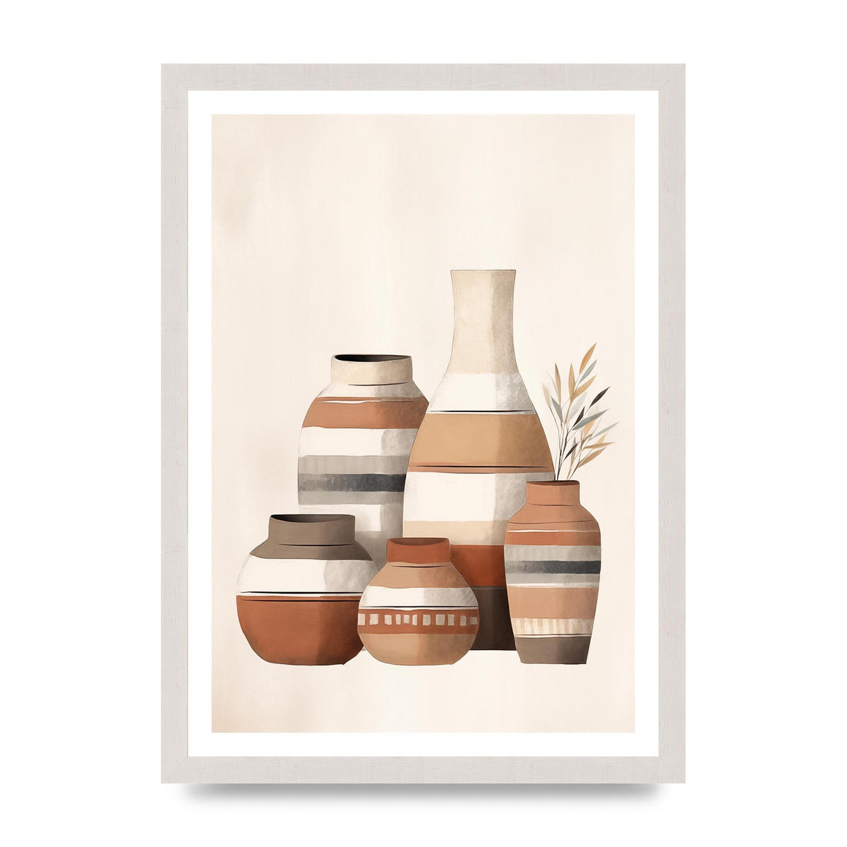 Rustic Pottery Serene Earth Tones