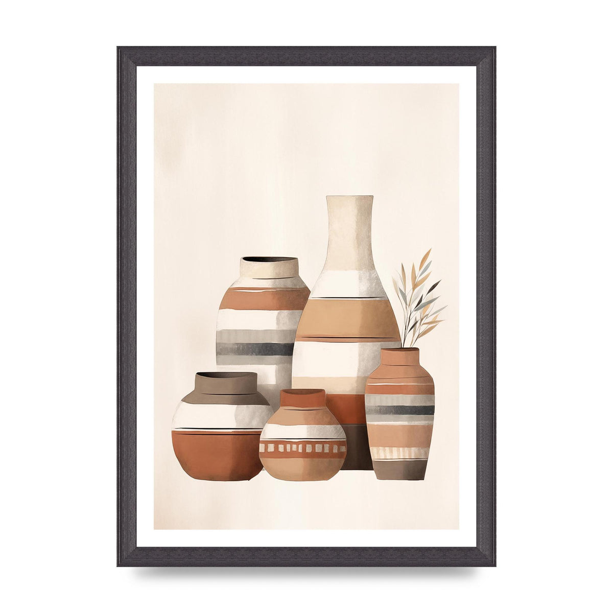 Rustic Pottery Serene Earth Tones