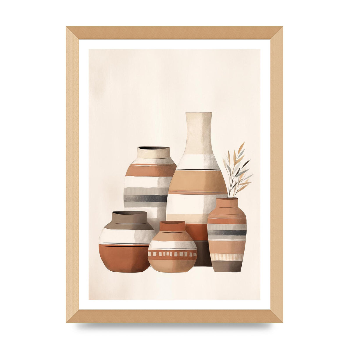 Rustic Pottery Serene Earth Tones