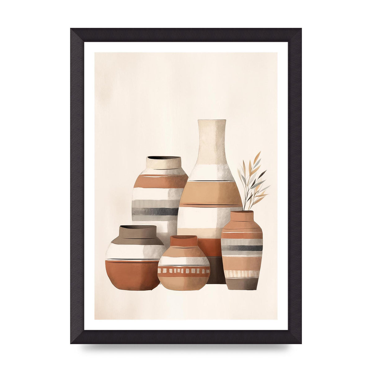 Rustic Pottery Serene Earth Tones
