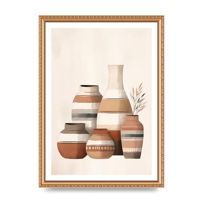 Rustic Pottery Serene Earth Tones