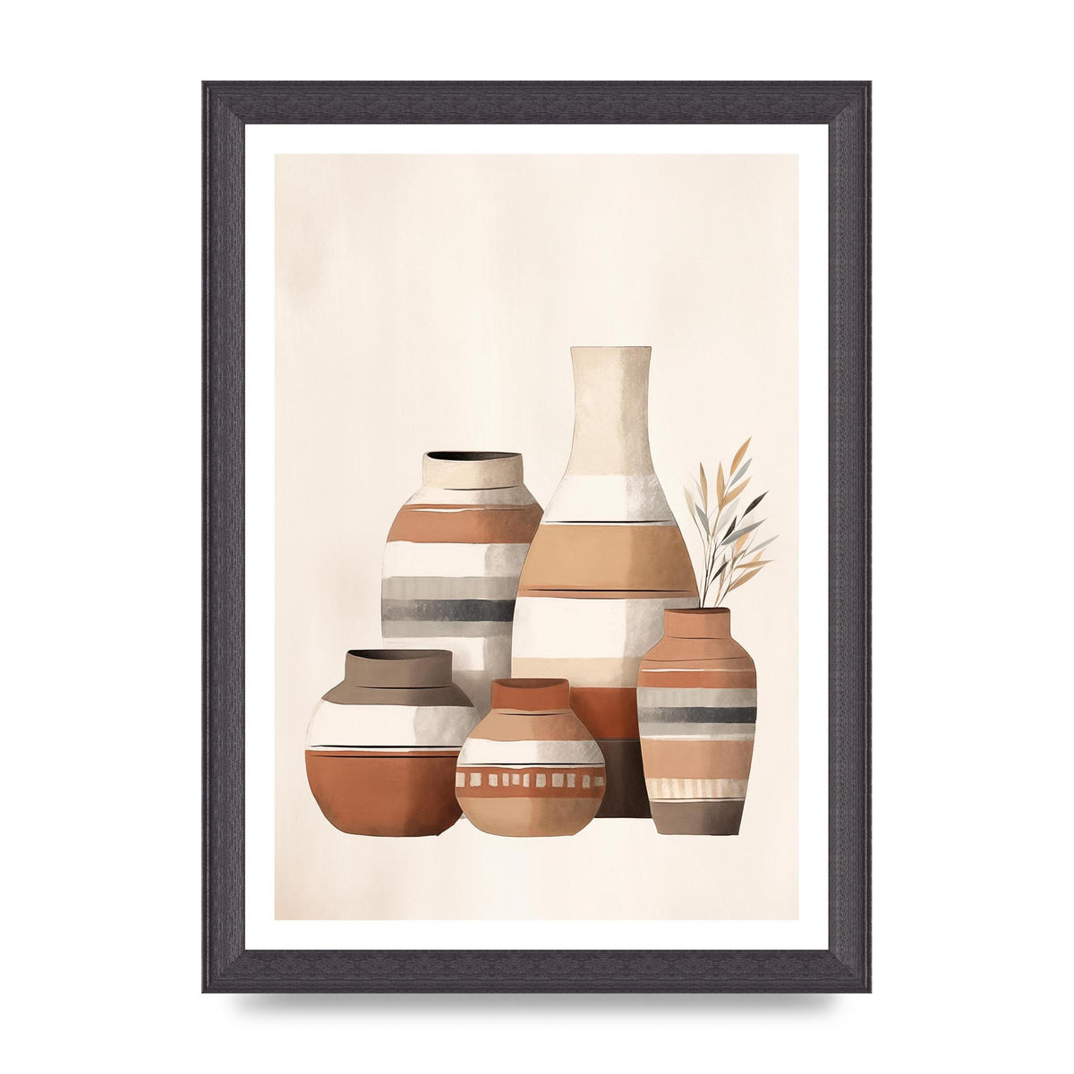 Rustic Pottery Serene Earth Tones