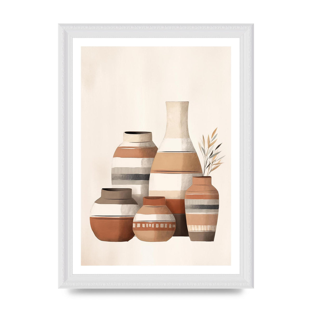 Rustic Pottery Serene Earth Tones