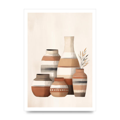 Rustic Pottery Serene Earth Tones