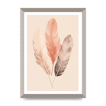 Feathered Boho Whisper Cream Riso Print