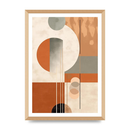 Geometric Boho Serenity Earthy Risograph