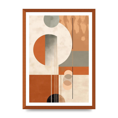 Geometric Boho Serenity Earthy Risograph