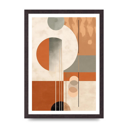 Geometric Boho Serenity Earthy Risograph