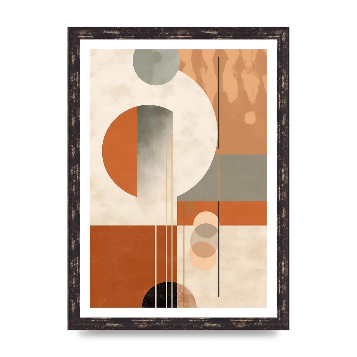 Geometric Boho Serenity Earthy Risograph
