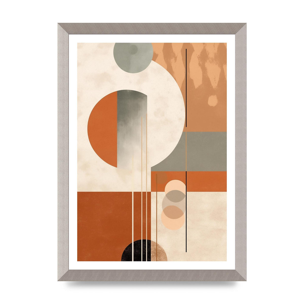 Geometric Boho Serenity Earthy Risograph