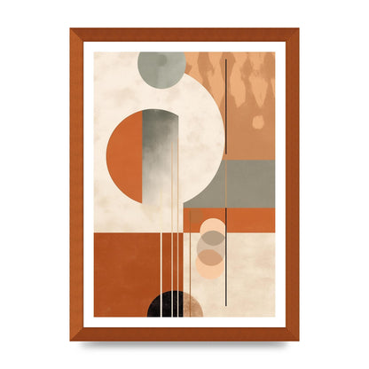 Geometric Boho Serenity Earthy Risograph