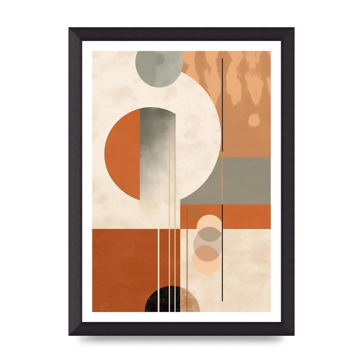 Geometric Boho Serenity Earthy Risograph