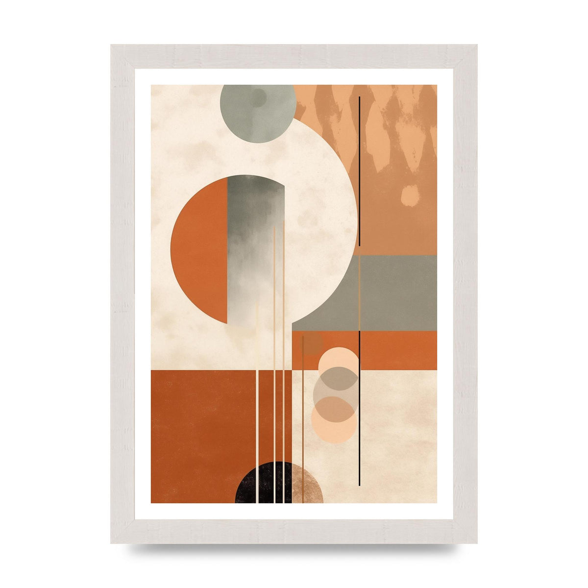 Geometric Boho Serenity Earthy Risograph