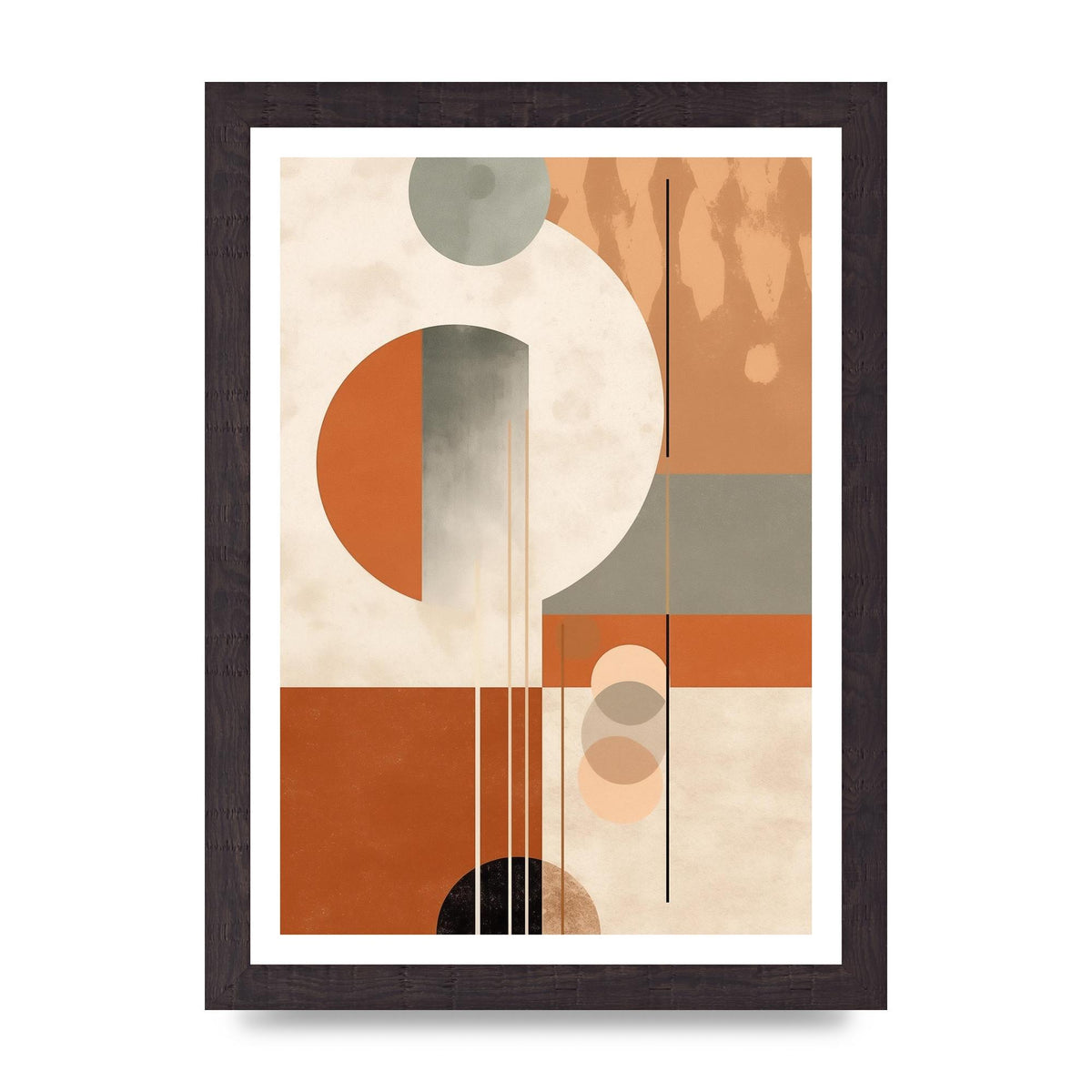 Geometric Boho Serenity Earthy Risograph