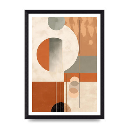 Geometric Boho Serenity Earthy Risograph