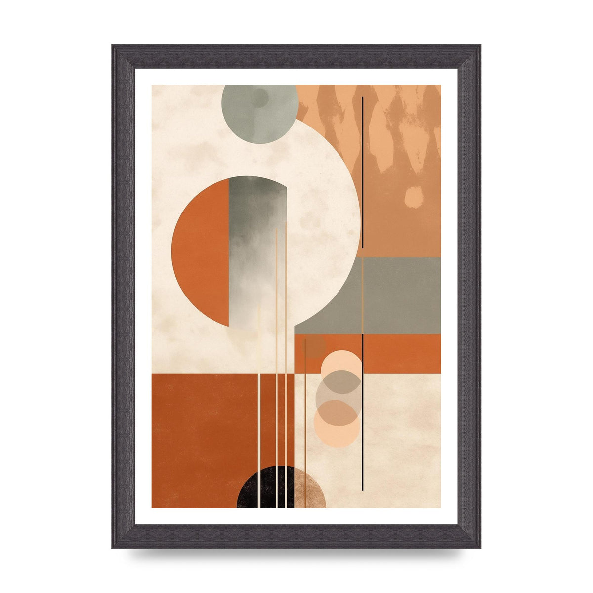 Geometric Boho Serenity Earthy Risograph