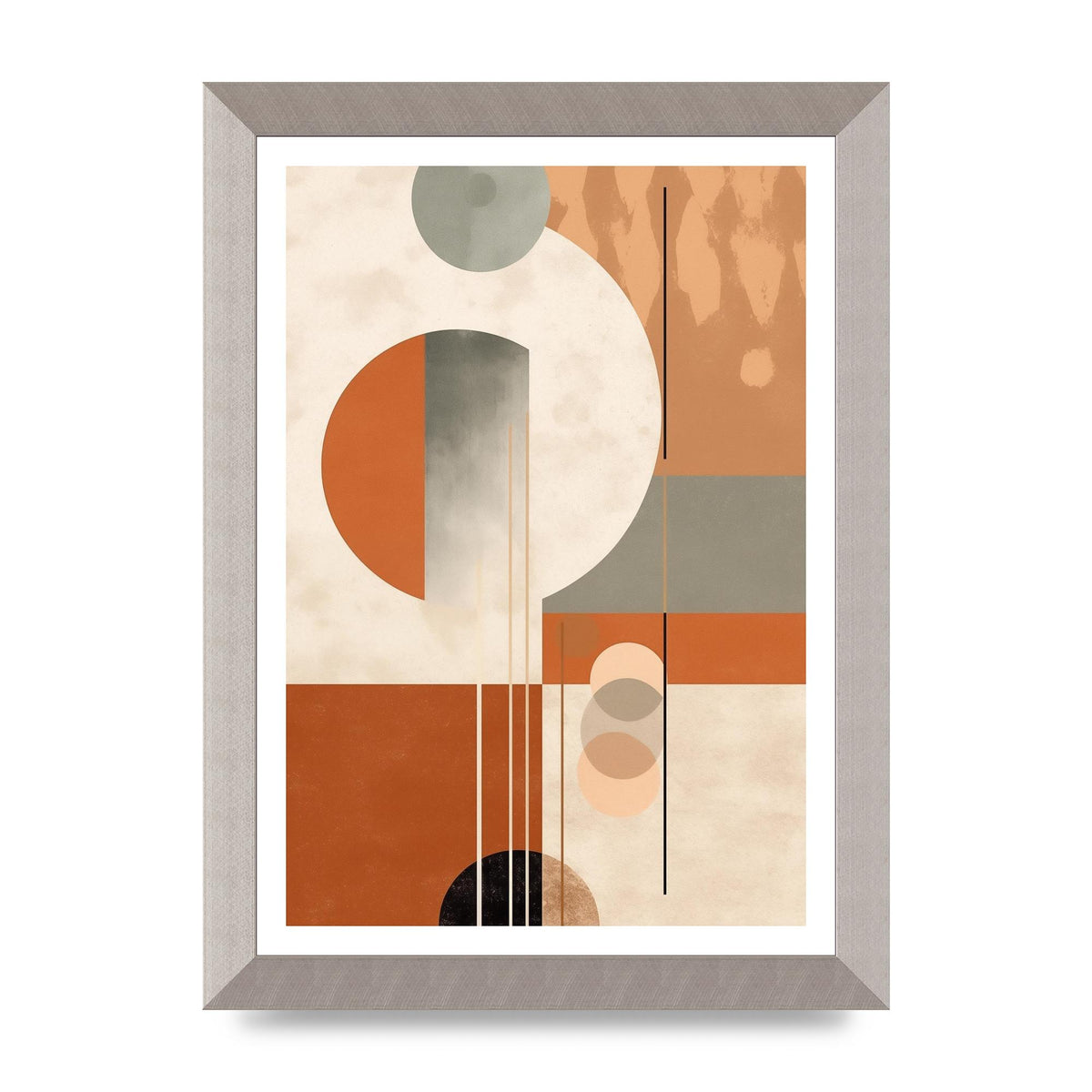 Geometric Boho Serenity Earthy Risograph