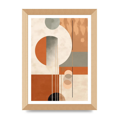 Geometric Boho Serenity Earthy Risograph