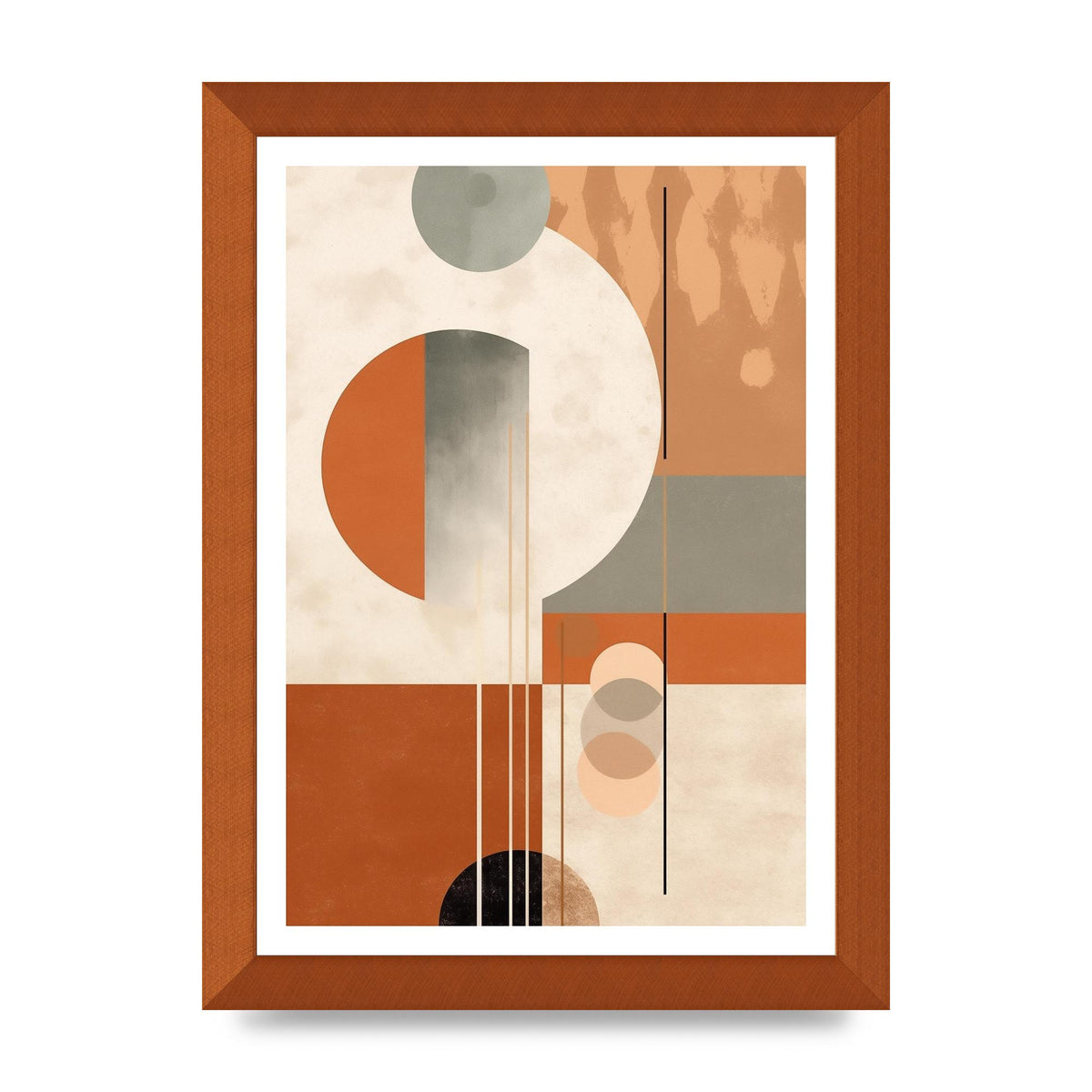 Geometric Boho Serenity Earthy Risograph