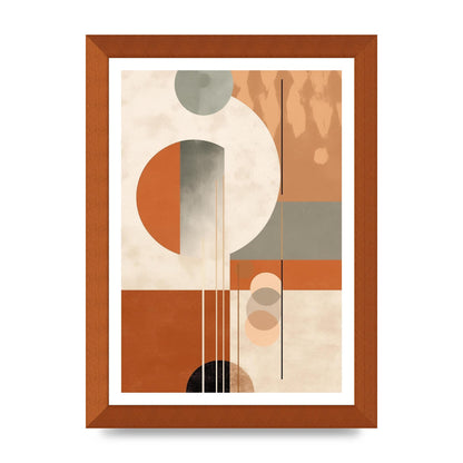 Geometric Boho Serenity Earthy Risograph