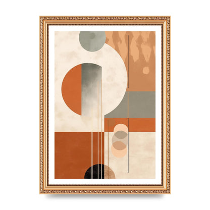 Geometric Boho Serenity Earthy Risograph
