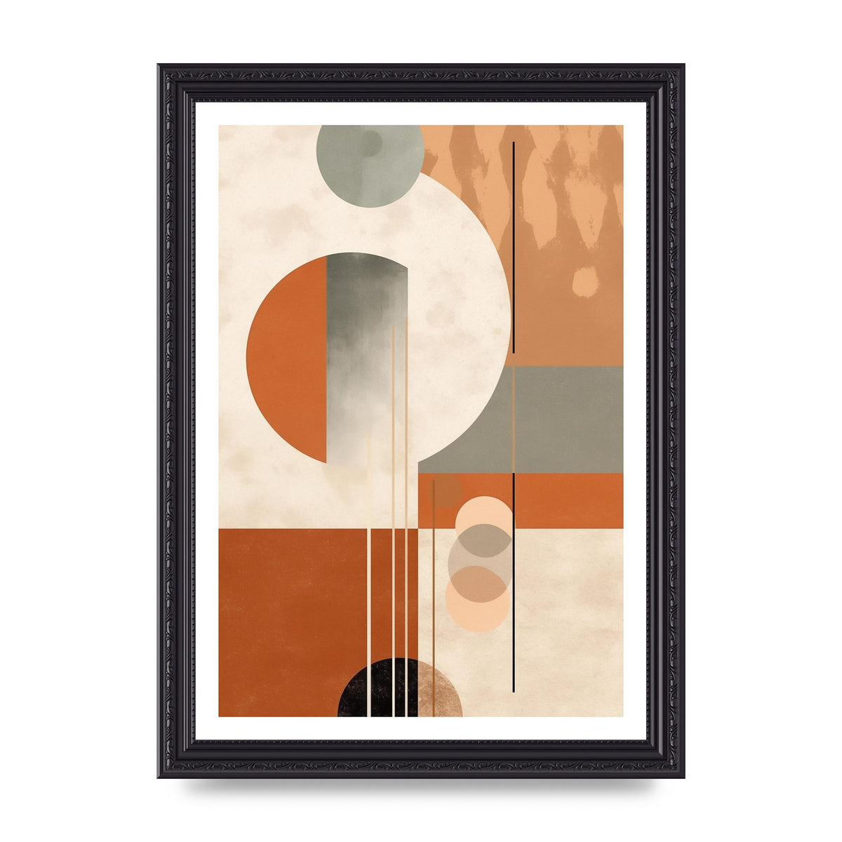 Geometric Boho Serenity Earthy Risograph