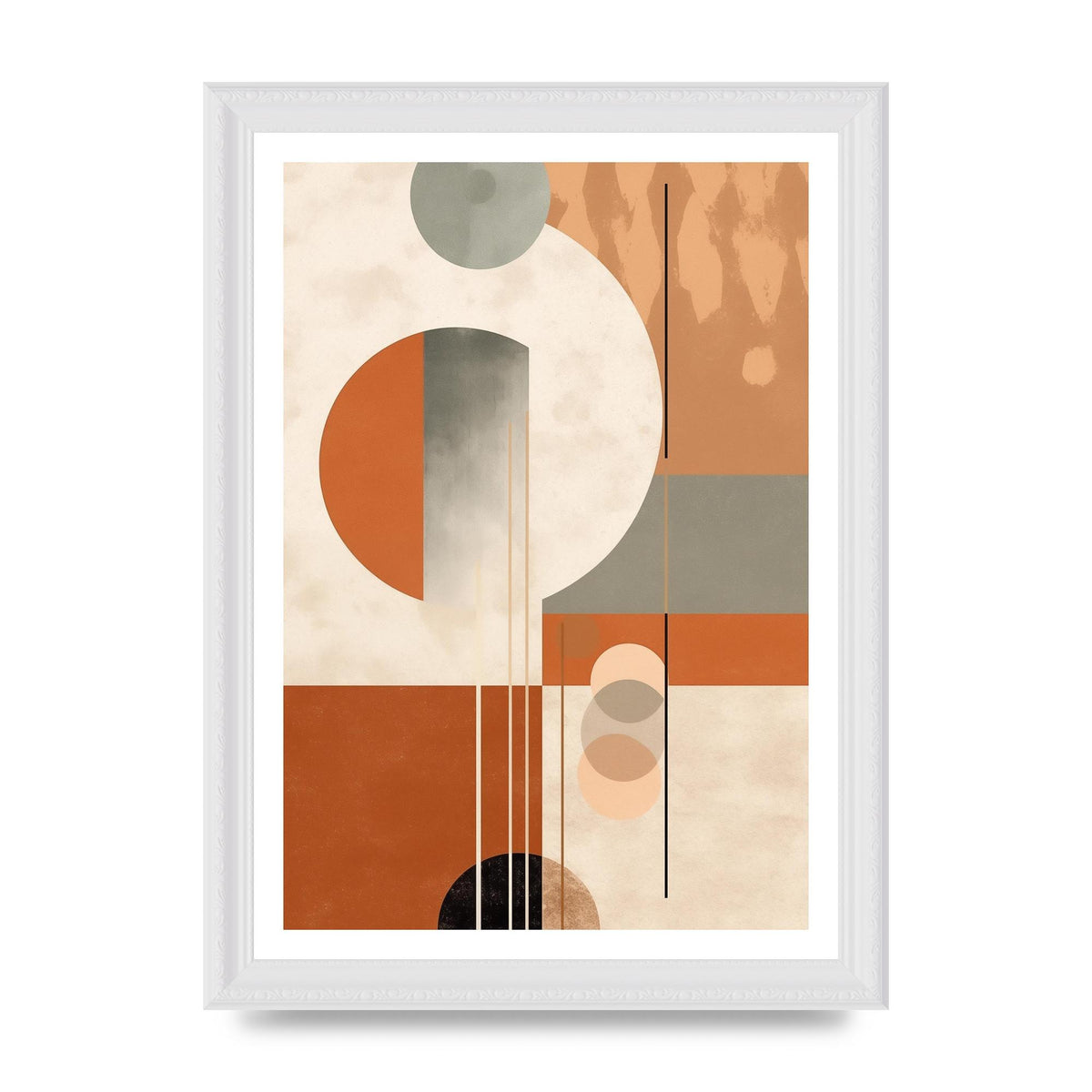 Geometric Boho Serenity Earthy Risograph