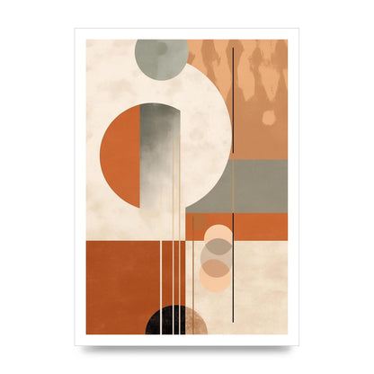 Geometric Boho Serenity Earthy Risograph