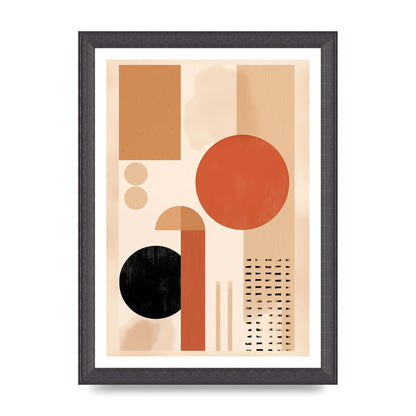 Cream and Earth-Toned Art Print in Riso Style
