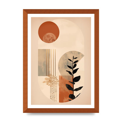 Cream and Earth Geometric Boho Print