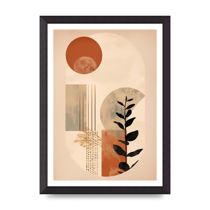 Cream and Earth Geometric Boho Print
