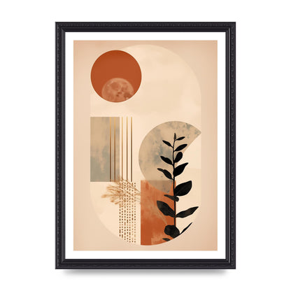 Cream and Earth Geometric Boho Print