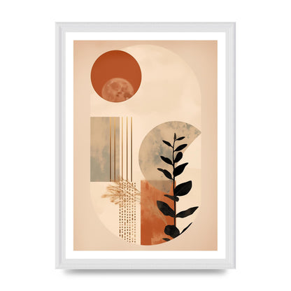 Cream and Earth Geometric Boho Print