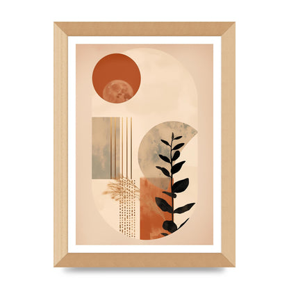 Cream and Earth Geometric Boho Print