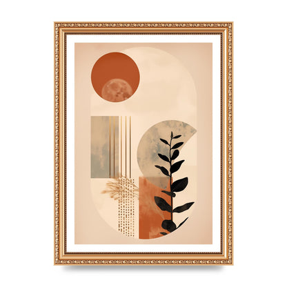 Cream and Earth Geometric Boho Print