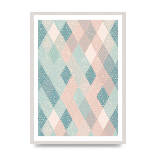 Diamonds of Serenity Subtle Boho Risograph