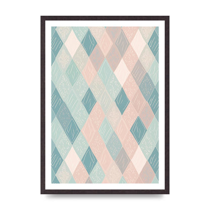 Diamonds of Serenity Subtle Boho Risograph