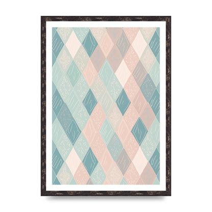 Diamonds of Serenity Subtle Boho Risograph